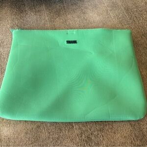 Triangl  Neoprene Clutch Swimwear Bag Kelly Green Toiletry Pouch Zipper Logo